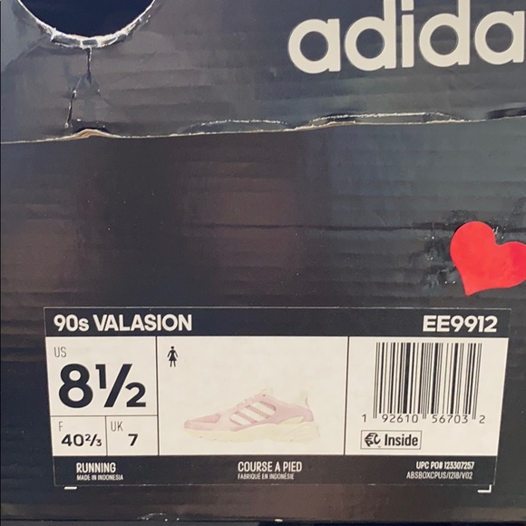 Adidas 90s Valasion Women Sneakers Purple Leather - Picture 11 of 11